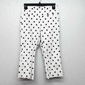 Ricki's Pull On Polka Dot Capri Pants Womens Small Stretch Feminine Work Party